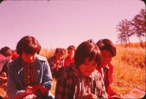 Studying in the field, Cecilia Jeffrey School, 1960 (G-84-SC-79)