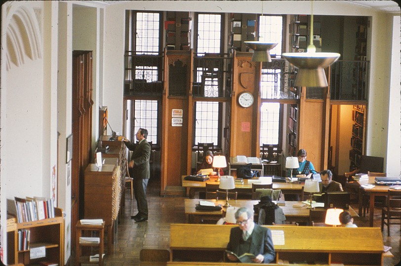 The interior of the Library, now known as the Joseph McLelland Library