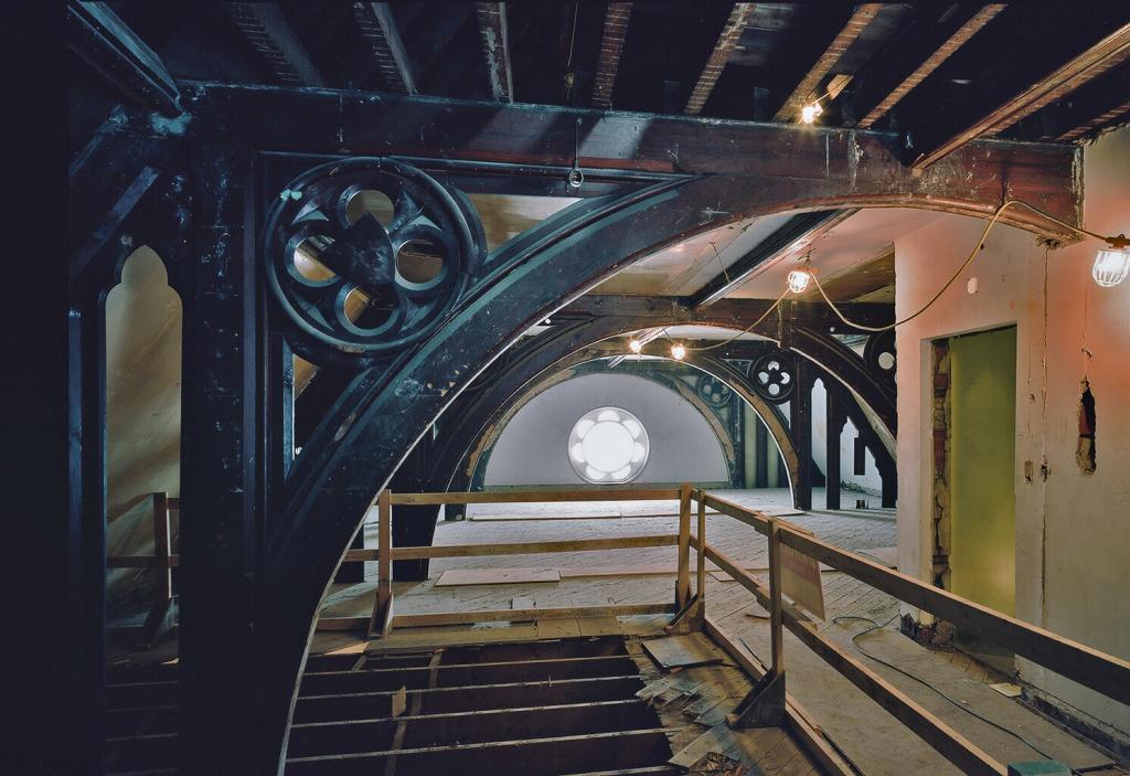 Much of the interior is being restored to keep the uniqueness of the building intact