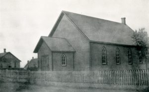 Original First Presbyterian Church building in Edmonton built 1882