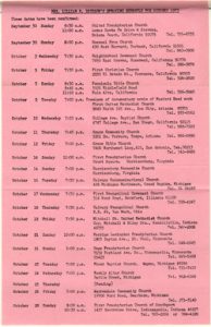 Lillians American Itinerary in 1973 - 1997-5006-2-3 - Mustard Seed