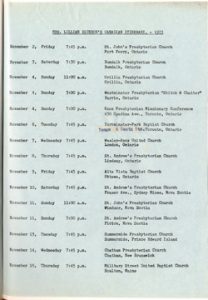 Lillians Canadian Itinerary in 1973 - 1997-5006-2-3 - Mustard Seed