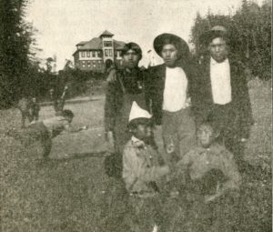 Indigenous students at Ahousaht School and Play Grounds